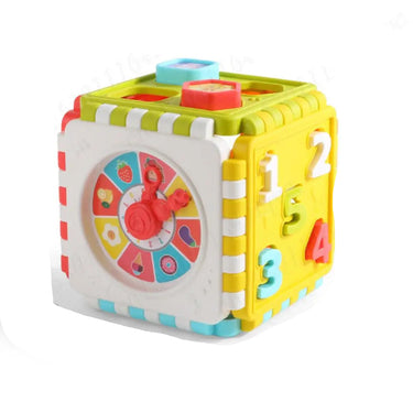 SmartCube | Spielerisches Lernen - Montessori Aktivitätswürfel mit Formen, Farben und Uhr
